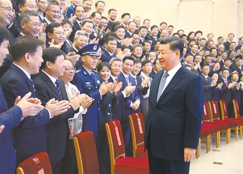 習(xí)近平會見全國精神文明建設(shè)表彰大會代表  王滬寧參加會見并在表彰大會上講話 