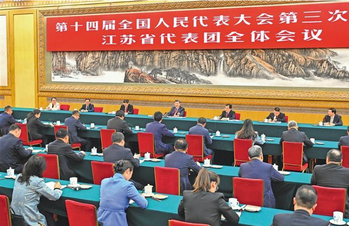 習近平在參加江蘇代表團審議時強調  經濟大省要挑大梁為全國發展大局作貢獻